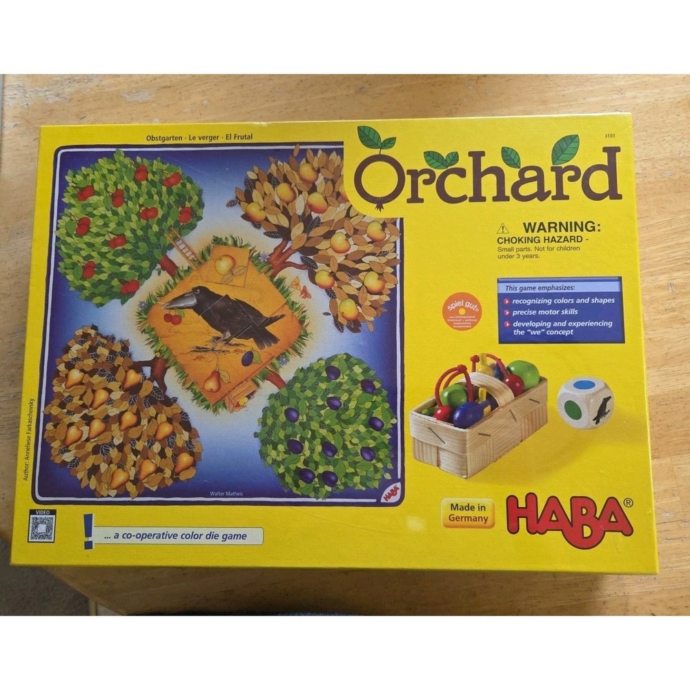 Obstgarten Orchard Board Game Haba Cooperative 2-8 Players NEW German RARE